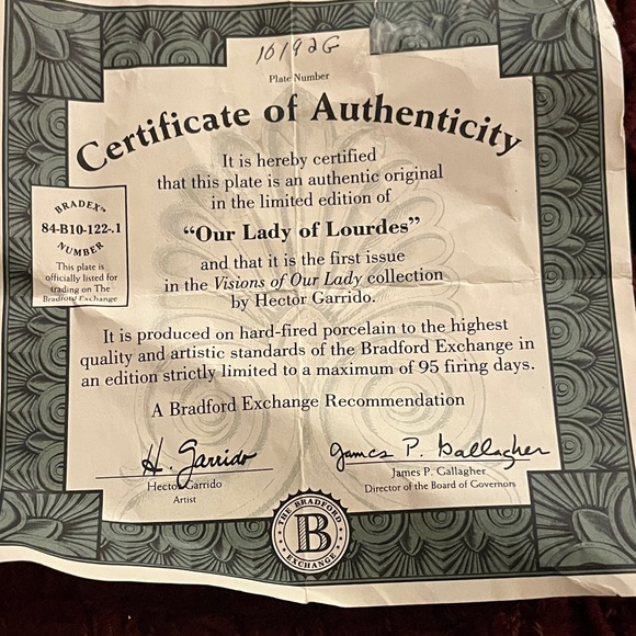 The Bradford Exchange Our Lady of Lourdes  Wall Art with Gold and Brown Frame - Picture 4 of 14